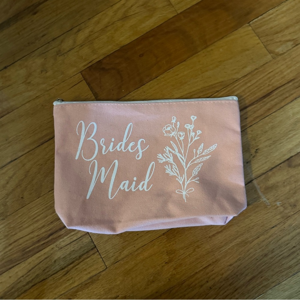 Bridemaid Pink Cosmetic Makeup Bag Bridal